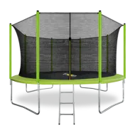 Батут с внутренней сеткой и лестницей ARLAND 14FT (Light Green) (уценка)