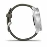 Гибридные смарт-часы Garmin VIVOMOVE STYLE серебристый с травяным силиконовым ремешком - Фото 5