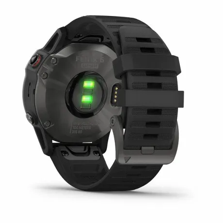 Часы Garmin FENIX 6 Sapphire серый с черным ремешком - Фото 7