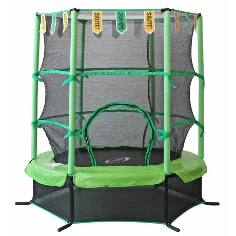 Батут 4,5FT 1,37м SportElite с защитной сеткой внутрь, салатовый, GB30101-4.5FT