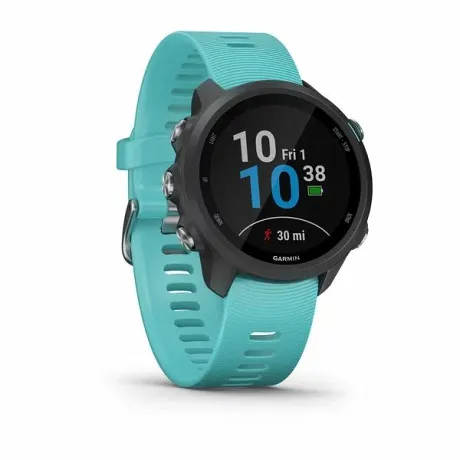Смарт-часы с GPS Garmin FORERUNNER 245 Music черный с бирюзовым ремешком - Фото 6