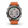 Часы Garmin FENIX 6 Sapphire титановый с оранжевым ремешком - Фото 8