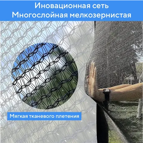 Батут с защитной сеткой PERFETTO SPORT ACTIVITY 12 диаметр 3,7 м синий - Фото 4