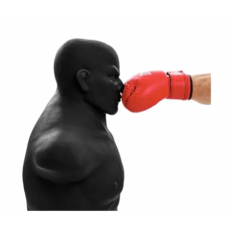 Манекен DFC Boxing Punching Man-Heavy c регулировкой высоты TLS-AB (черный) - Фото 16
