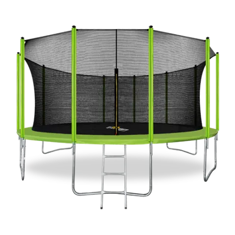 Батут с внутренней сеткой и лестницей ARLAND 16FT (Light Green)