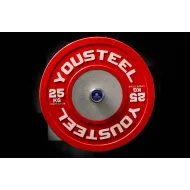 Профессиональные соревновательные каучуковые диски Yousteel 25 кг красный