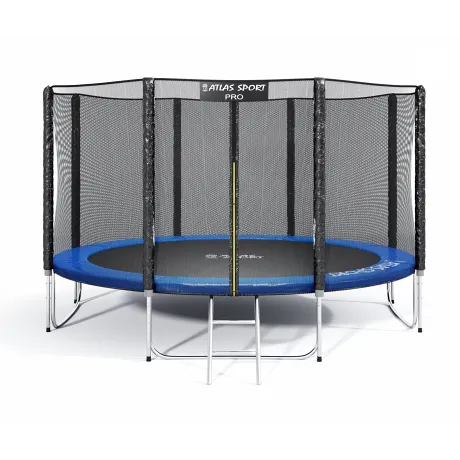 Батут Atlas Sport 404 см (13ft) PRO (усиленные опоры) BLUE