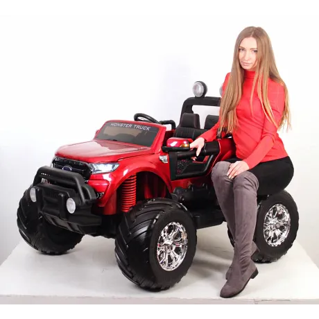 Электромобиль RiverToys Ford Ranger Monster Truck 4WD DK-MT550 красный - Фото 8