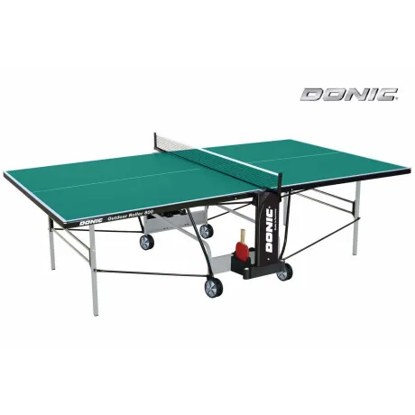 Всепогодный теннисный стол Donic Outdoor Roller 800 зеленый с сеткой