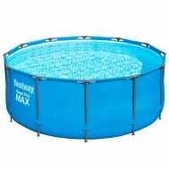 Бассейн каркасный круглый MAX 366х133 см, фильтр-насос, лестница, 15427