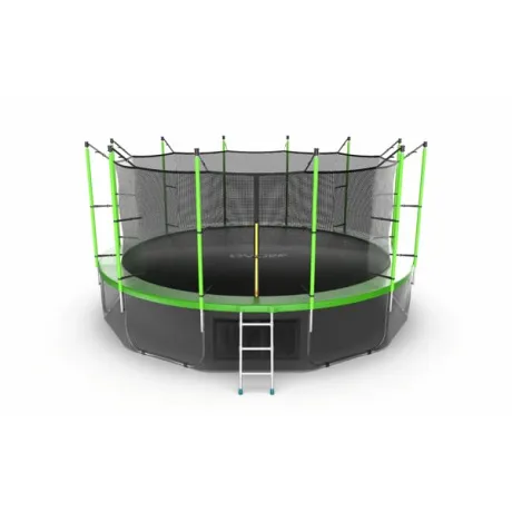 Батут с внутренней сеткой и лестницей EVO JUMP Internal 16ft (Green) + нижняя сеть - Фото 2