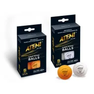 Мячи для настольного тенниса Atemi 3* оранж., 6 шт.