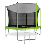 Батут с внутренней сеткой и лестницей ARLAND 12FT (Light Green)