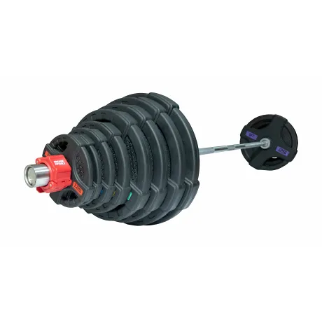 Штанга олимпийская OriginalFitTools 180 кг (диски с двумя хватами) - Фото 9