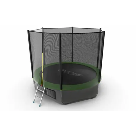 Батут с внешней сеткой и лестницей EVO JUMP External 10ft (Green) + нижняя сеть - Фото 6